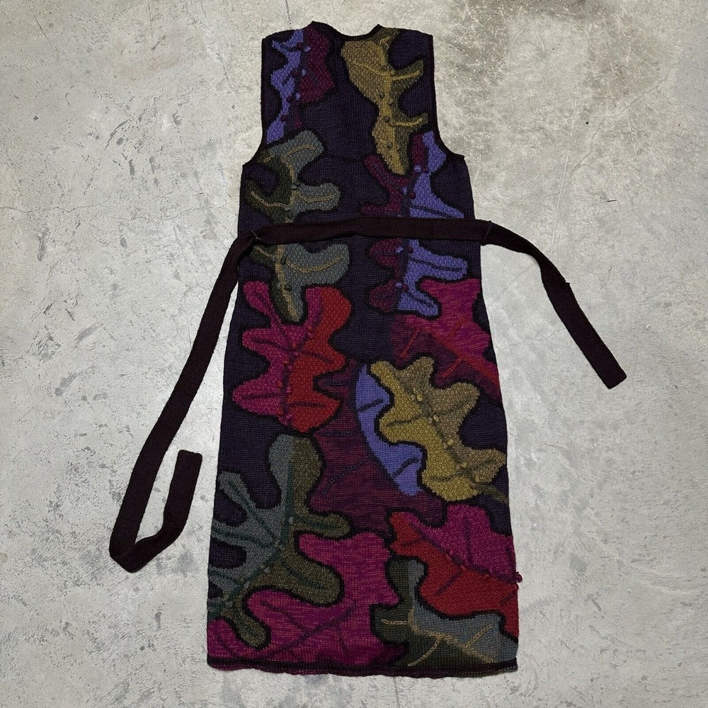 Peruvian Connection Intarsia Alpaca Peru Sweater Maxi Vest Size‎ Large $499 Rare - Picture 7 of 10